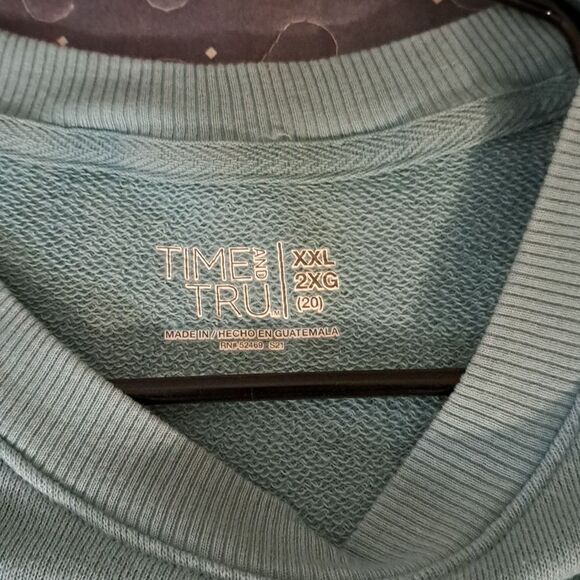 Time and Tru Light Blue Crewneck Sweatshirt size XXL - Picture 3 of 5